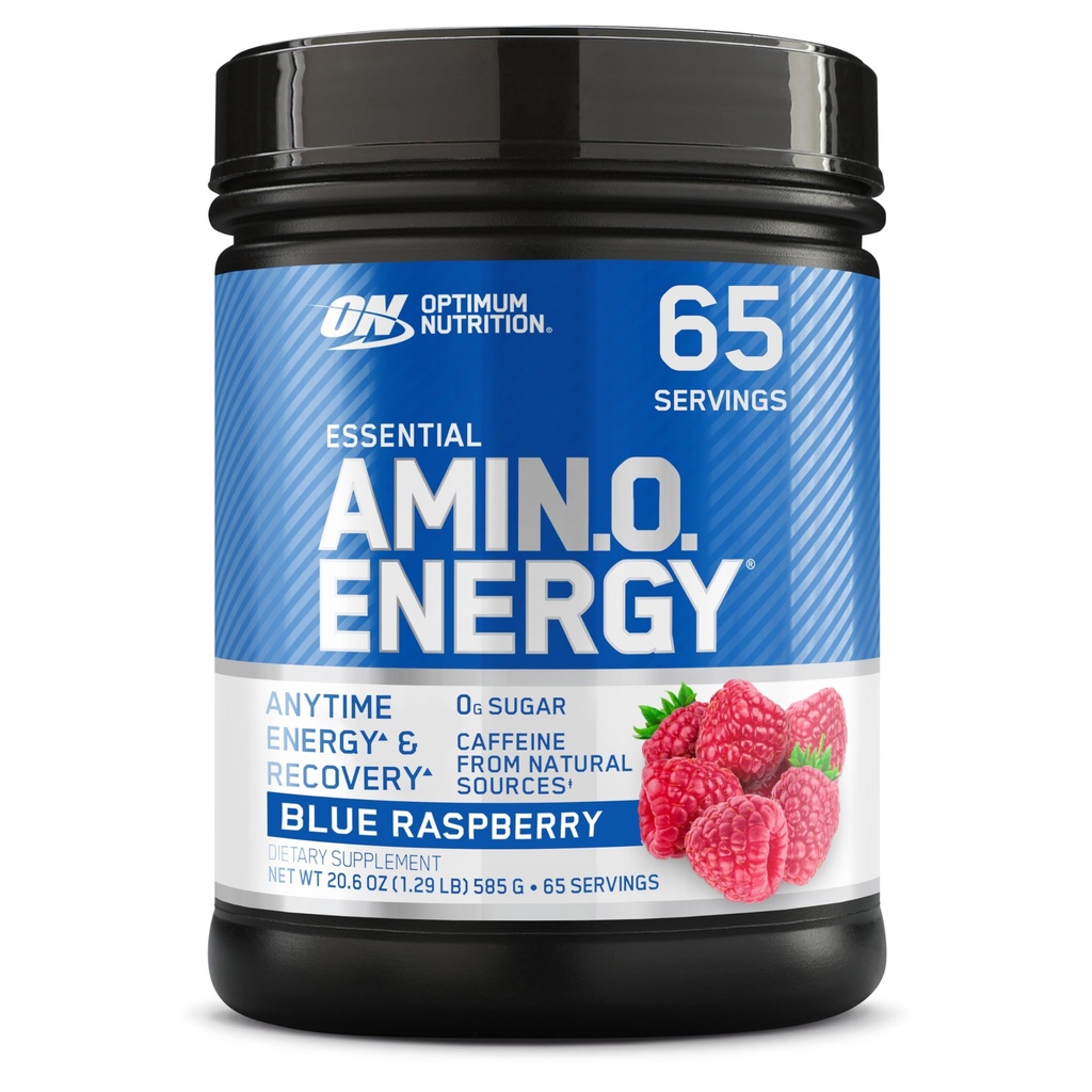 最適栄養アミノエネルギー - 緑茶、BCAA、アミノ酸、ケトフレンドリー、グリーンコーヒーエキス、エネルギーパウダー - ブルーラズベリー、65サービング(パッケージ5月Vary)