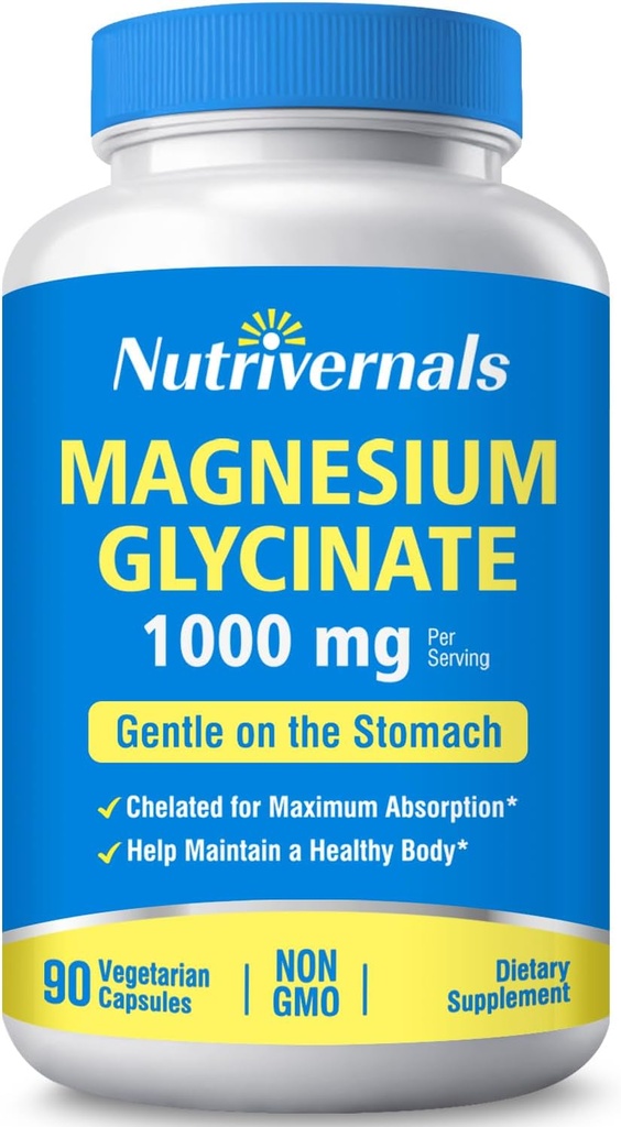 マグネシウムのGlycinateの栄養の食事療法の補足1000mg最高の吸収の非GMOのグルテンフリー90の野菜のカプセルのための100%のChelated