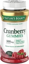 Nature's Bounty Cranberry Gummies, Urinary Tract Support, 500 mg, Cran-Raspberry Flavor, 150 Ct