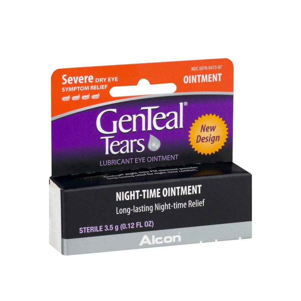 Genteal Pmの乾燥した目の救助のSevere夜時間の軟膏.12のflのoz (4のパック)