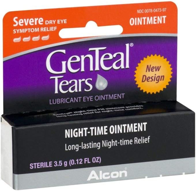 Genteal Pmの乾燥した目の救助のSevere夜時間の軟膏.12のflのoz (4のパック)