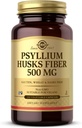 Solgar Psyllium Husks Fiber 500 mg - 200 Vegetable Capsules - Non-GMO, Vegan, Gluten Free, Dairy Free, Kosher - 100 Servings