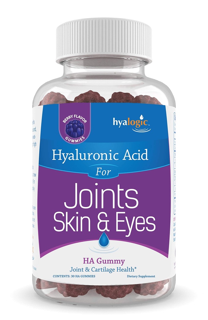 Hyalogic Hyaluronicの酸のグミはベリーの味のHAのグミを混合しました–大人のためのグルテンフリーのギーミーのビタミン-接合箇所、皮及び目のためのHAの補足(30の計算)