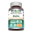 アメイジングフォーミュラ ビオチン 10,000 mcg | 高速分解錠 | 非GMO | グルテンフリーサプリメント | アメリカ製(シトラス | 120錠)
