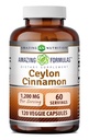 アメイジングフォーミュラ セイロン シナモン 1200 Mg | ベジタリアンカプセル | ノンGMO | グルテンフリー | アメリカ製(1パック | 120カウント)