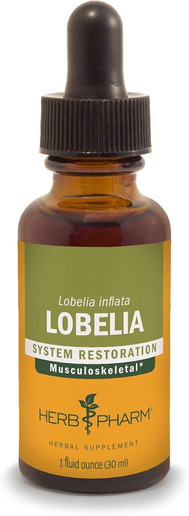 Herb PharmはMusculoskeletalシステム サポートのための有機性ロベリアの液体のエキス- 1 Ounce (DLOBEL01)を証明しました