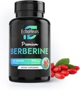 Berberine Supplement - Natural Plant-Based with Ceylon Cinnamon, Turmeric, Piperine, Vitamins B6, C, D - Vegan-Friendly - 60 Vegetable Caps, 900mg.