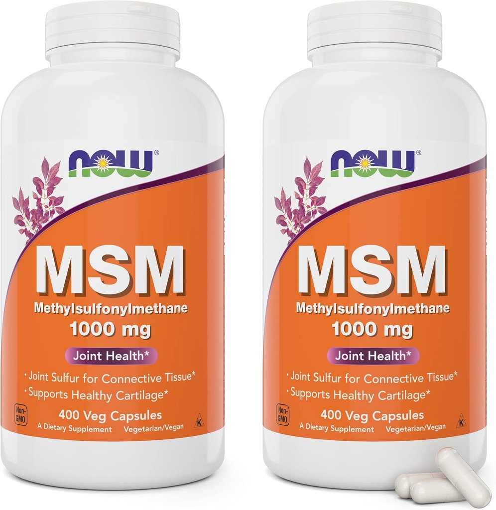 今MSM 1000mg、400ベジカプセル(パッケージ2)メチルスルフォニル・メタン、米国製、硫黄サプリメント、非GMO、ビーガン/ベジタリアンフレンドリー