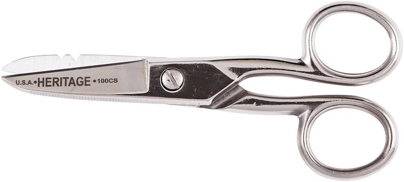 KleinはG100CSのはさみ、米国で、除去のノッチおよび鋸歯が付いている電気技師のはさみ金、5-1/4インチの用具を使います