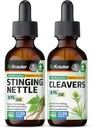 BIO KRAUTER Stinginging Nettle Tincture 2 Fl. Oz. & Cleavers Tincture 2 Fl. Oz.