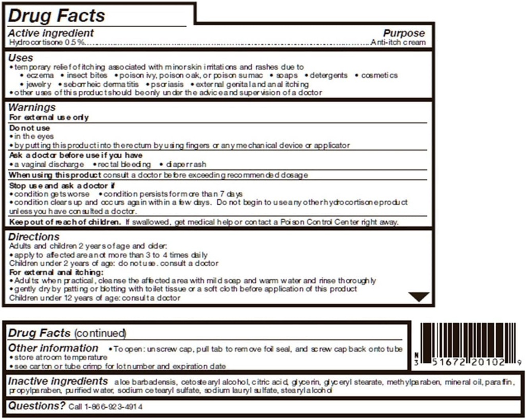 敏感な皮のためのアロエが付いているTaro Hydrocortisoneのクリーム、それぞれ1つのoz (4のパック)
