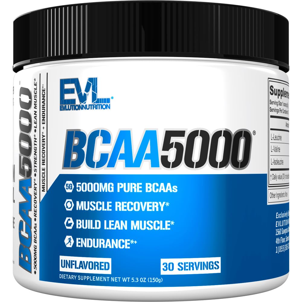 Evlution EVL BCAAsのアミノ酸の粉- BCAAの粉のポストのワークアウトの回復飲み物および刺激の自由な前ワークアウトのエネルギー-人の5g分岐させたチェーン アミノの酸の補足-不燃
