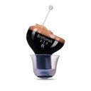 高齢者の大人のノイズキャンセリングのための聴覚アンプ - 高齢者の聴覚補助装置製品目に見えないボイスサウンドアンプ補聴器クリーニングブラシが含まれています(黒右)