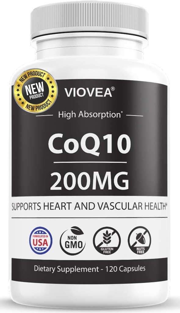 CoQ10 - 米国、120のカプセル、200mg (4か月の供給)、超高吸収の補酵素Q10の補足-中心、管の健康およびエネルギー ブーストのための酸化防止剤のための作りました