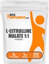 BulkSupplements.com L-Citrulline Malate 1:1パウダー - シトルリンパウダー、アミノ酸サプリメント - 無風味&グルテンフリー - サービングあたり3g、1kg(2.2ポンド)(1パック)