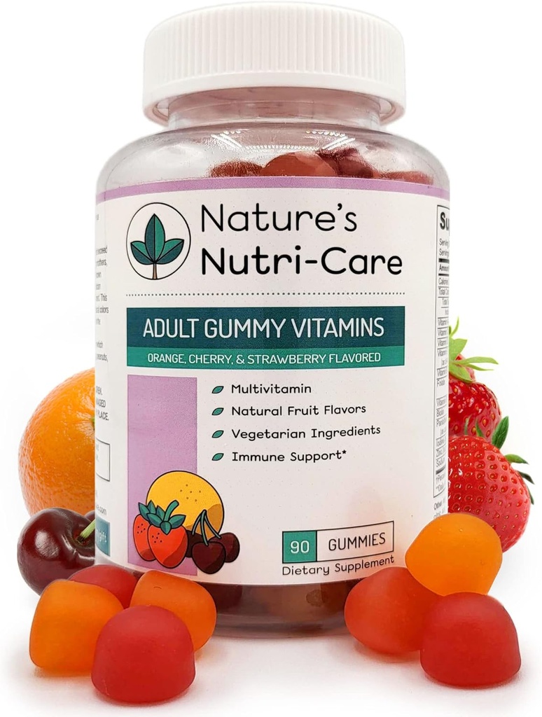 Nature's Nutri-Care Gummy Vitamins - 女性のためのマルチビタミン、男性マルチビタミンGmmies、大人のためのChewableビタミン、女性&男性のマルチサプリメント、ナチュラルベジタリアンGummy、米国製