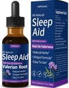 Valerian Root Sleep Support Drops, Gotas de Manzanilla y Flor de ジャマイカ y Valeriana para Dormir Profundamente, All-Nature Herbal Extract Liquid with Hibiscus & Chamomile. 2オンス