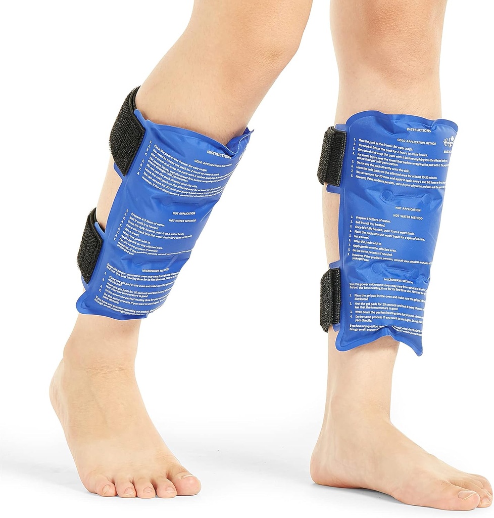 BODYPROXの新スプリントアイスパック2パック - 新スプリンツの痛みの軽減、ランナーのための適用範囲が広いアイスパックのための再使用可能な風邪および熱い覆い
