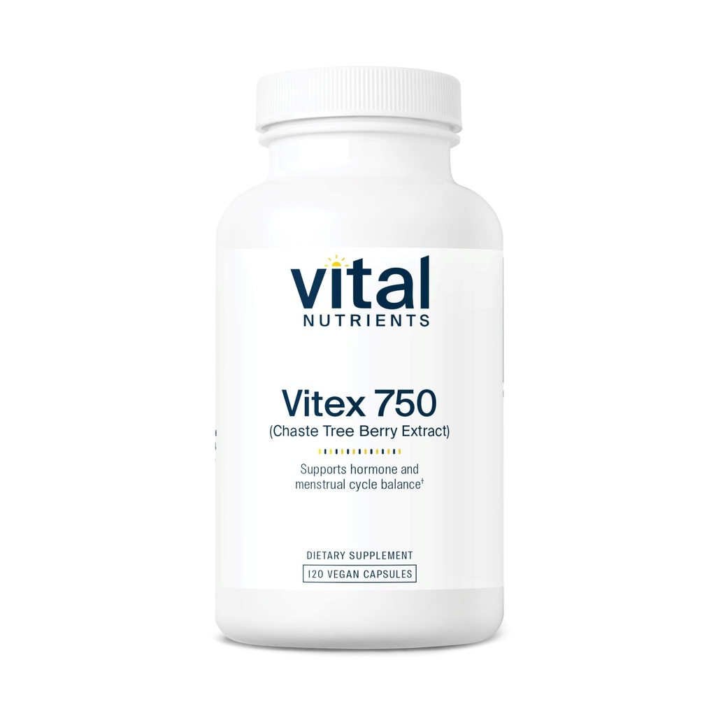 Vital Nutrients Vitex 750 | 750mg Chaste Tree Berry Extract | ホルモン、豊饒、月経周期バランスのサポート | グルテン、酪農場、大豆フリー | GMO | 120カプセル