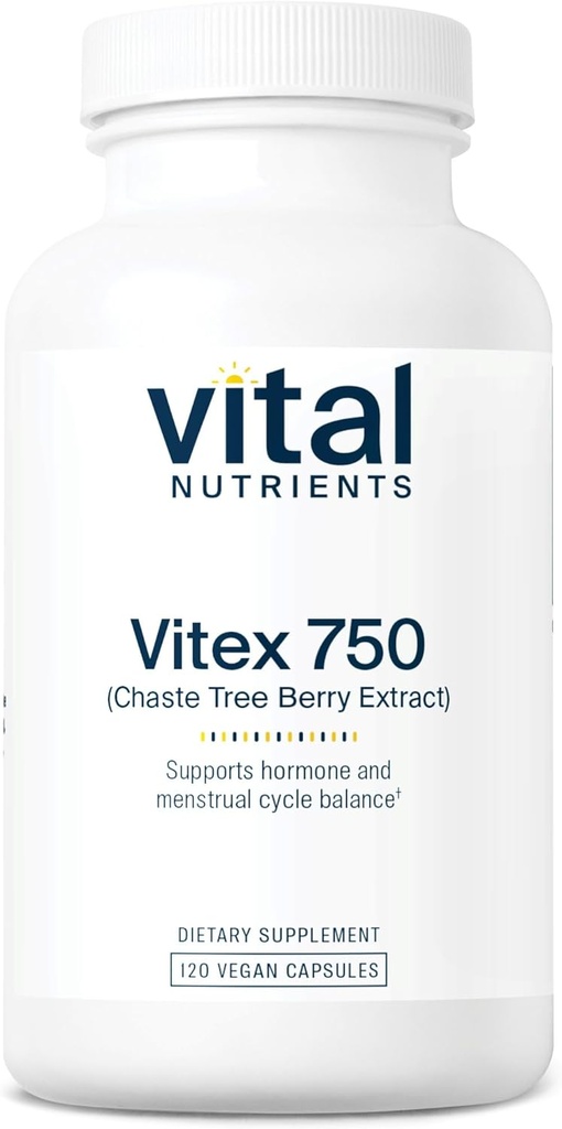 Vital Nutrients Vitex 750 | 750mg Chaste Tree Berry Extract | ホルモン、豊饒、月経周期バランスのサポート | グルテン、酪農場、大豆フリー | GMO | 120カプセル