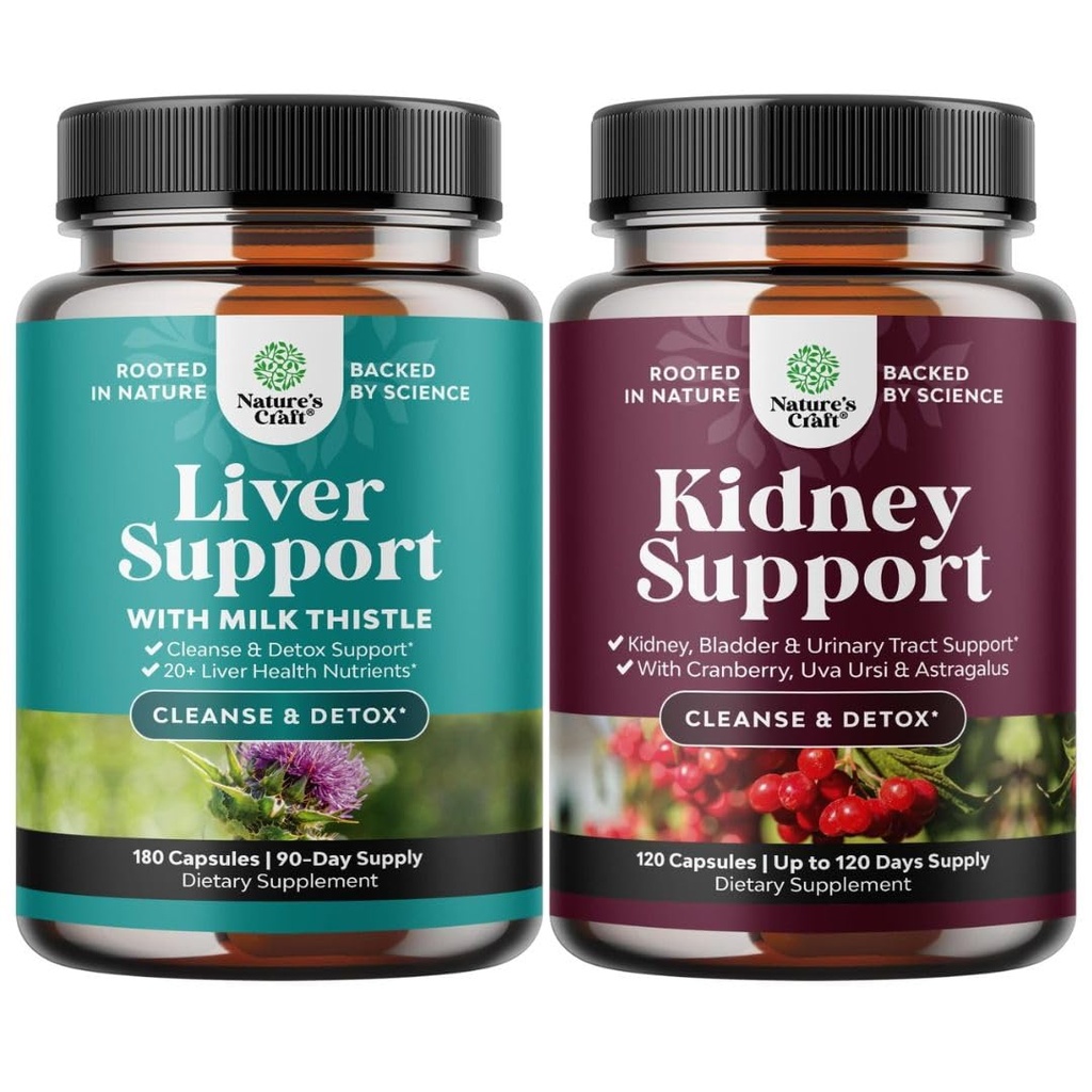 ミルクのThistle Dandelion Root Choline Beetroot ArtichokeとCranberry Uva Ursi Sting Nettle Chanca PiedraとCranberry Uva UrsiとのKidneyサポートのバンドル