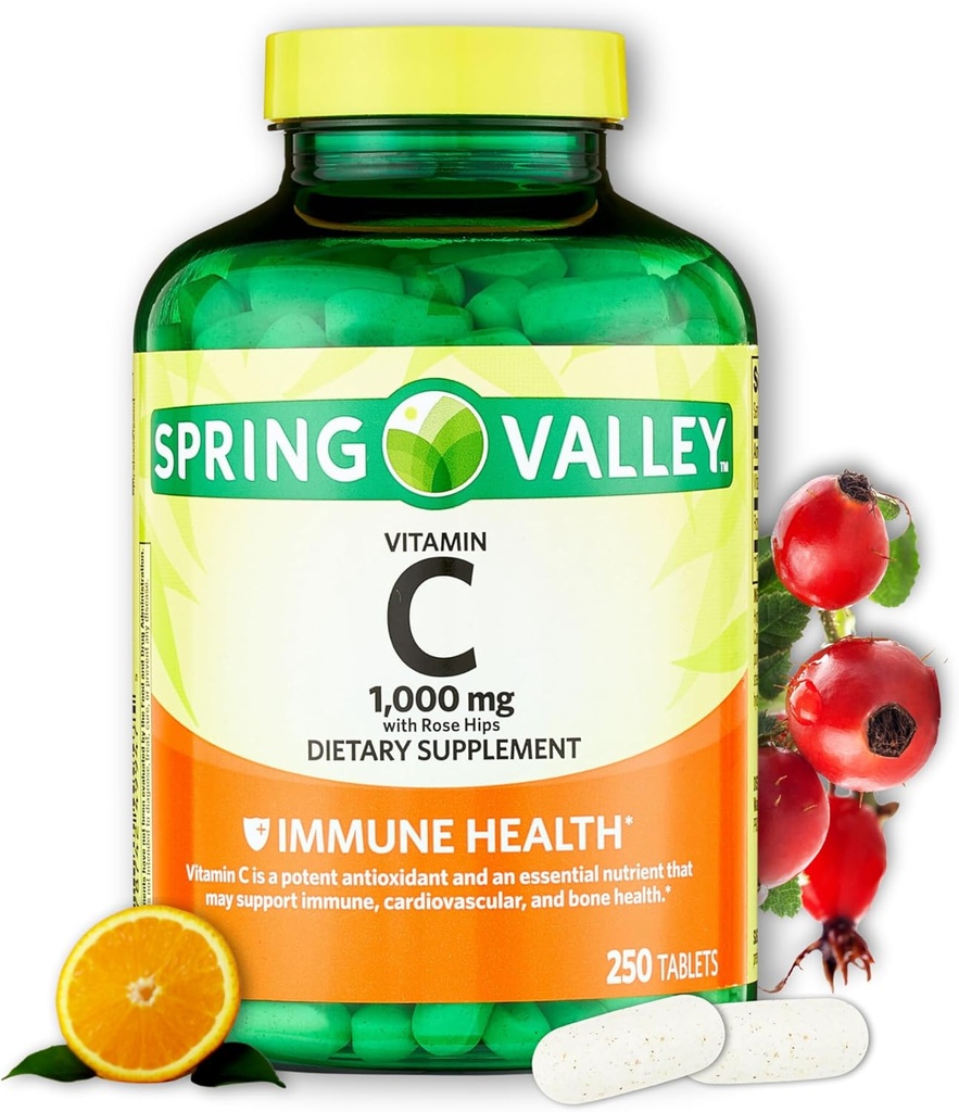 FUSION SHOPストア スマートな選択、意味のある人生! ビタミンC 1000mg-とローズHIPSタブレット、250カウント(パッケージ1)