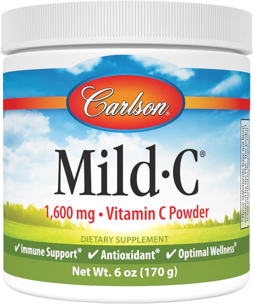 Carlson - Mild-CのビタミンCの粉、サポート健康な免疫機能、6つのoz (170 g)