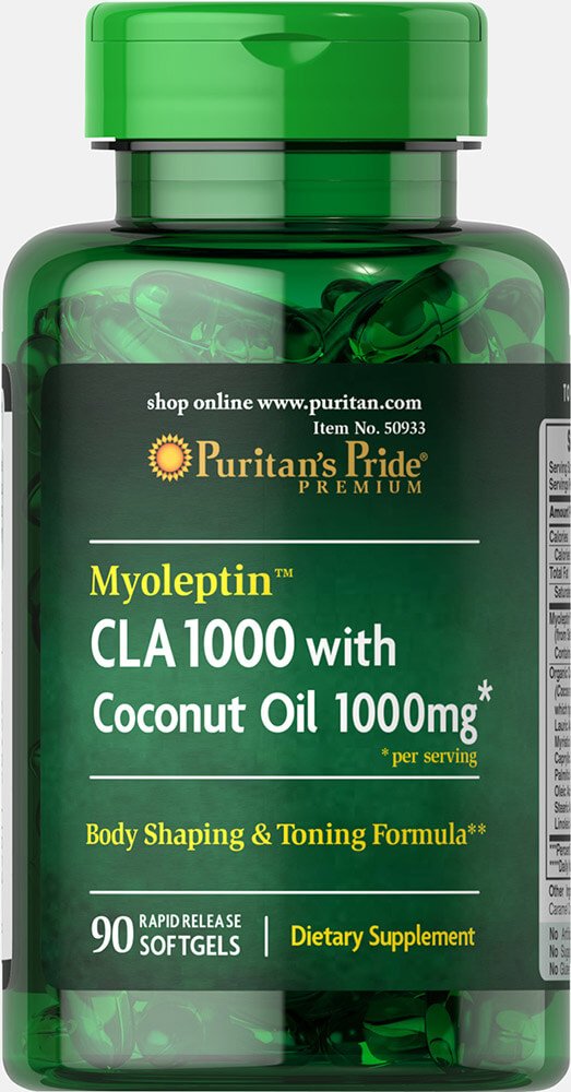 Puritan's プライド Myoleptin CLA 1000 with Coconut Oil-90 Softgels