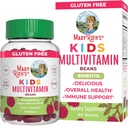MaryRuth Organics Multivitamineral Vita-Beans for Kids   ヴィーガン・ケブル・ビタミン・年齢別   免疫サポート | 骨の健康 | ラズベリー・フレーバー | 60 カウント