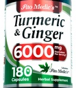 FITO MEDIC'S Lab | ターメリック&ジンジャーサプリメント | 6000 mg | 180キャップ | 超高吸収性 s.