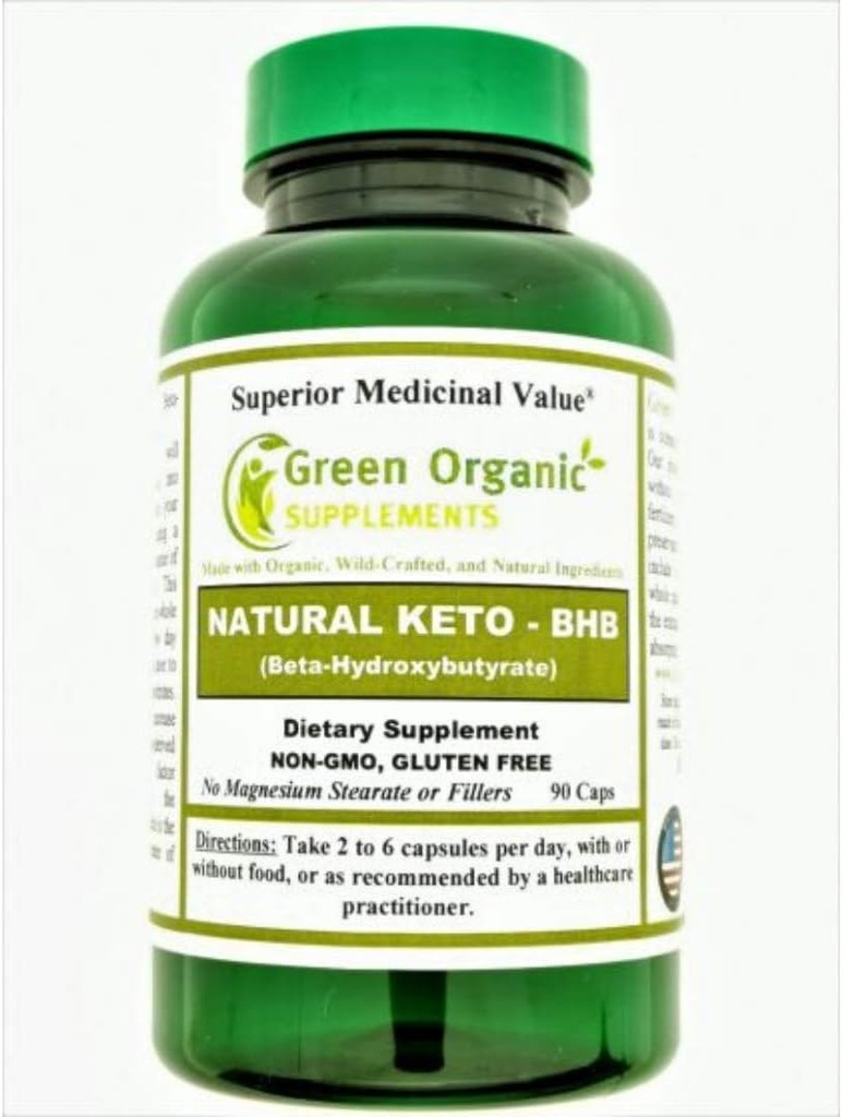 緑の有機物は Keto、BHB、ベータHydroxybutyrateを補います(1のパック)