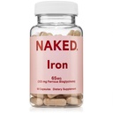 Nakedの鉄65mg、325mgの鉄のビスグリシン -鉄の欠乏、細胞エネルギー サポートのための高い効力の鉄の補足は健康な赤血球の生産、非GMOのグルテンフリー、60カプセルを促進します