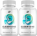 ClearToneの健康な耳サポート補足、明確な調子の耳のリング救助、ClearTneのTinitusの処置、聴覚サポートのための高度の方式の明確な調子 レビュー(2パック-120のカプセル)