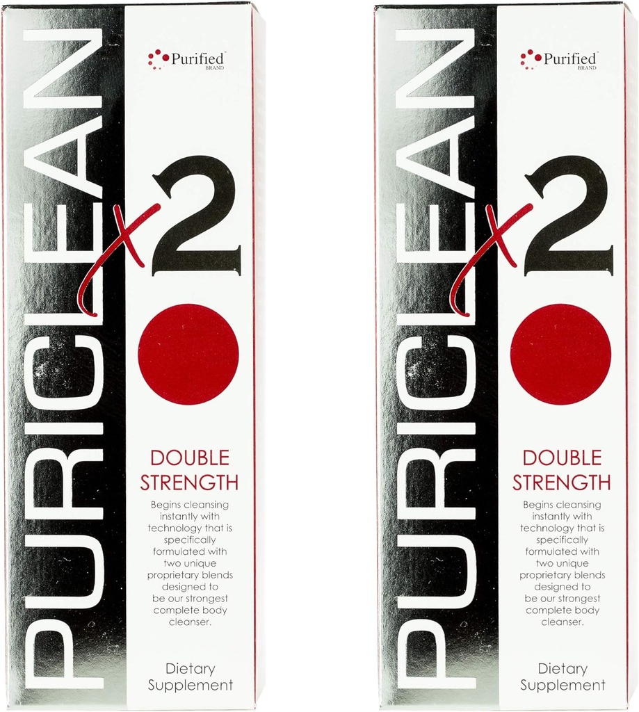 Wellgenix Puriclean x2 Detoxクレンジング - 二重強度ディープシステムクレンザー - 最強のクレンザーのための2つのユニークなプロプライタリブレンドでフォーミュレートし、毒素を取り除きます - 16オンス、4カプセル、2パック