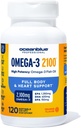 Oceanblue の専門のオメガ-3 2100-120 ct - EPA、DHA 及び DPA - ワイルド キャッチ - オレンジ味、60 のサービングが付いている高いチャンスの三重の強さのバープレスの魚油