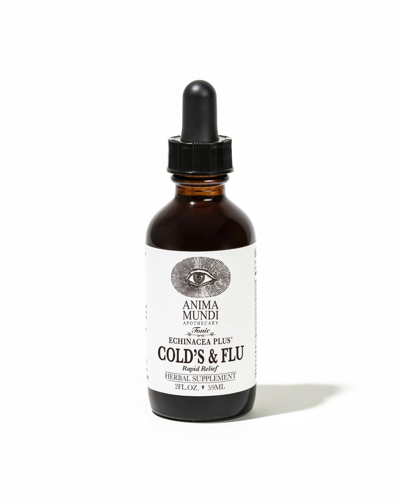 Anima Mundi Apothecary Cold's & Flu Tonic - Immune Support Drops with Echinacea、ニンニク、ターメリックルート&フレッシュジンジャー - Immune System Support Liquid Supplement(2oz / 60ml)