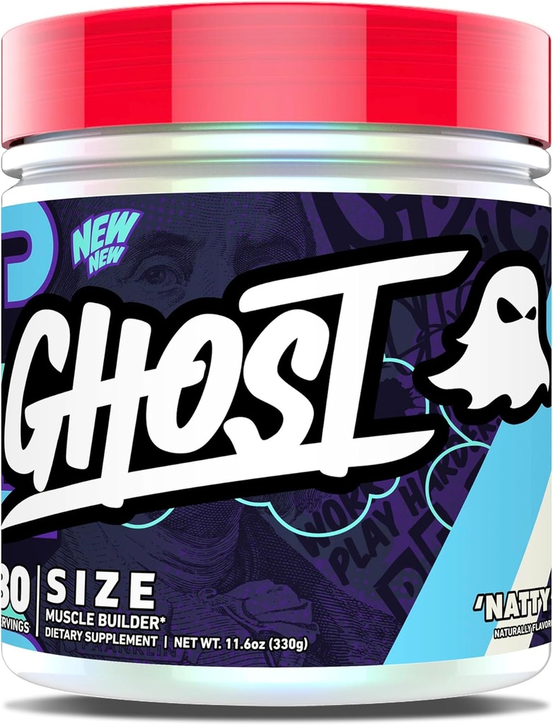 GHOSTのサイズV3筋肉ビルダー栄養補助食品 - Natty、30のサービング - 男性と女性のためのサポート筋肉成長と強さの建物 - クレアチン&ベタイン - 砂糖&グルテンフリー