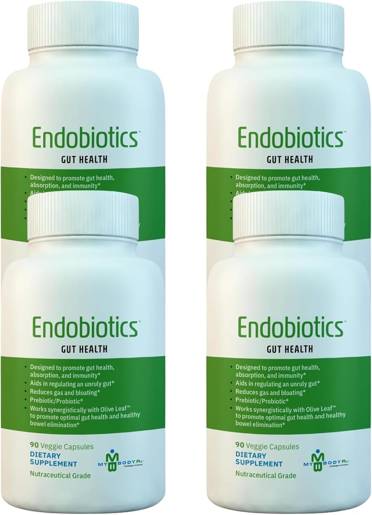 Endobiotics Gutサポート補足 - 最適消化の健康-90カプセル4pkのための8つの有益な細菌の豊富なブレンド