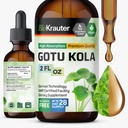BIO KRAUTER Gotu Kola Tincture - Centella Asiatica Extract - アルコールと砂糖無料Gotu Kola抽出物 - ビーガンドロップ 2 Fl.Oz.