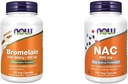 NOWの補足、Bromelain 2,400 GDU/g - 500のmg、自然なProteolytic酵素*、120の野菜のカプセル及び補足、Selenium及びモリブデン、250のベジのカプセルとのNAC 600のmg