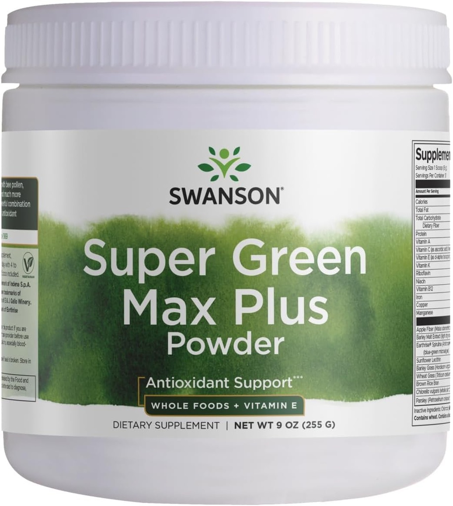 スワンソンスーパーグリーンマックスプラス9オンス(255 g)Pwdr