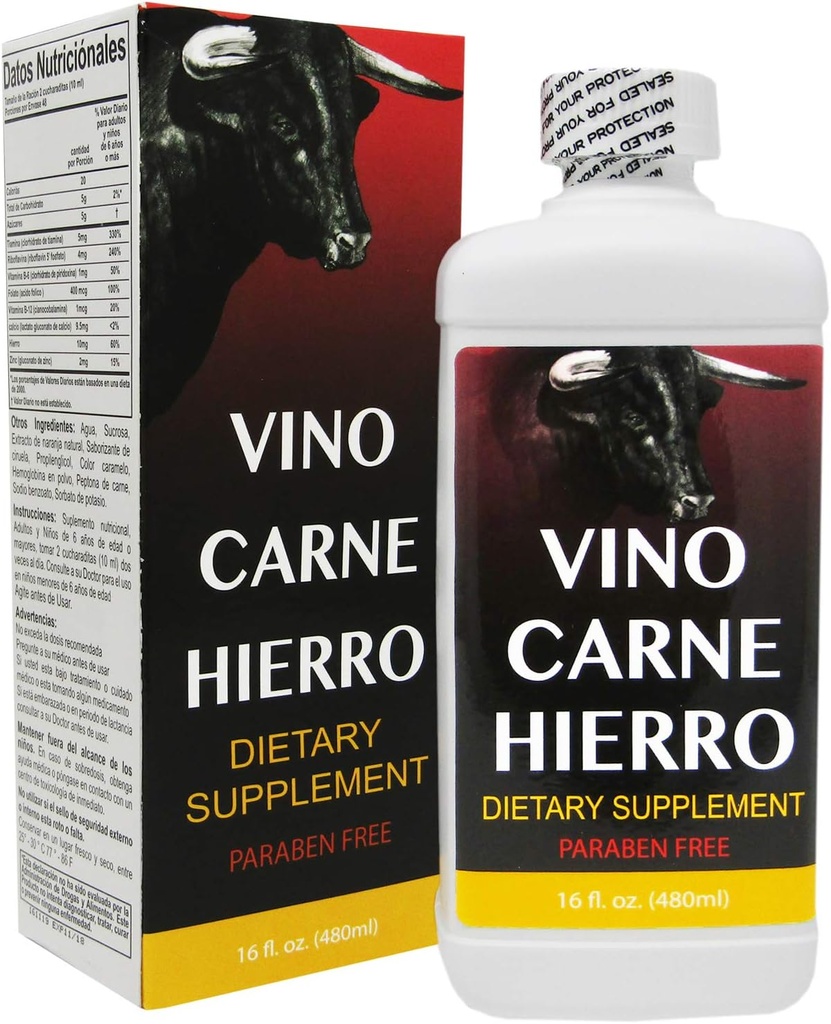 Vino Carne Hierro 16oz Paraben無料