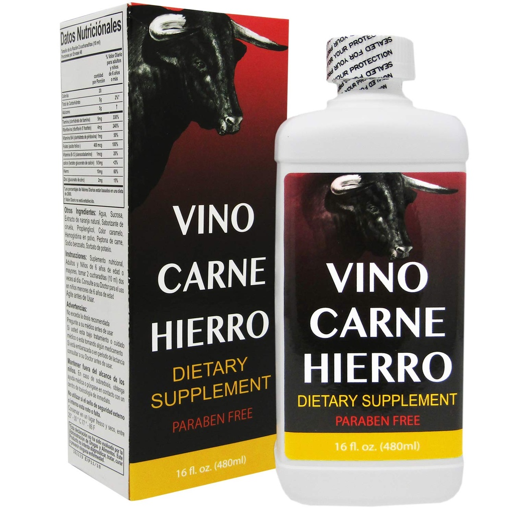 Vino Carne Hierro 16oz Paraben無料