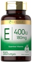 Carlyle Vitamin E Softgelカプセル400 IU | 180mg | 300カウント | 非GMOとグルテンフリーのフォーミュラ