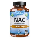 NaturaLife Labs N-Acetyl-L-Cysteine (NAC) 1600 mg – 100カプセル、非GMO&グルテンフリー