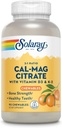 Solaray Cal-Magのクエン酸塩プラスD-3&K-2オレンジChewables | 90カウント