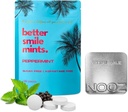 NOOZ Better Smile Mints – 180 Count | Oral Health & Fresh Breath Support | Gum & Teeth Care, pH Balance | Sugar-Free, Aspartame-Free | Peppermint Flavor | Includes Premium Refillable Tin