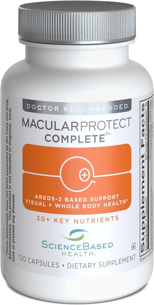 MacularProtect 完了 – AREDS 2 Eye Health Supplement with Daily Multivitamin – 30 + Key Nutrients with Lutein & Zeaxanthin - 視線、ビジョン、全身の健康をサポート - 120カプセル