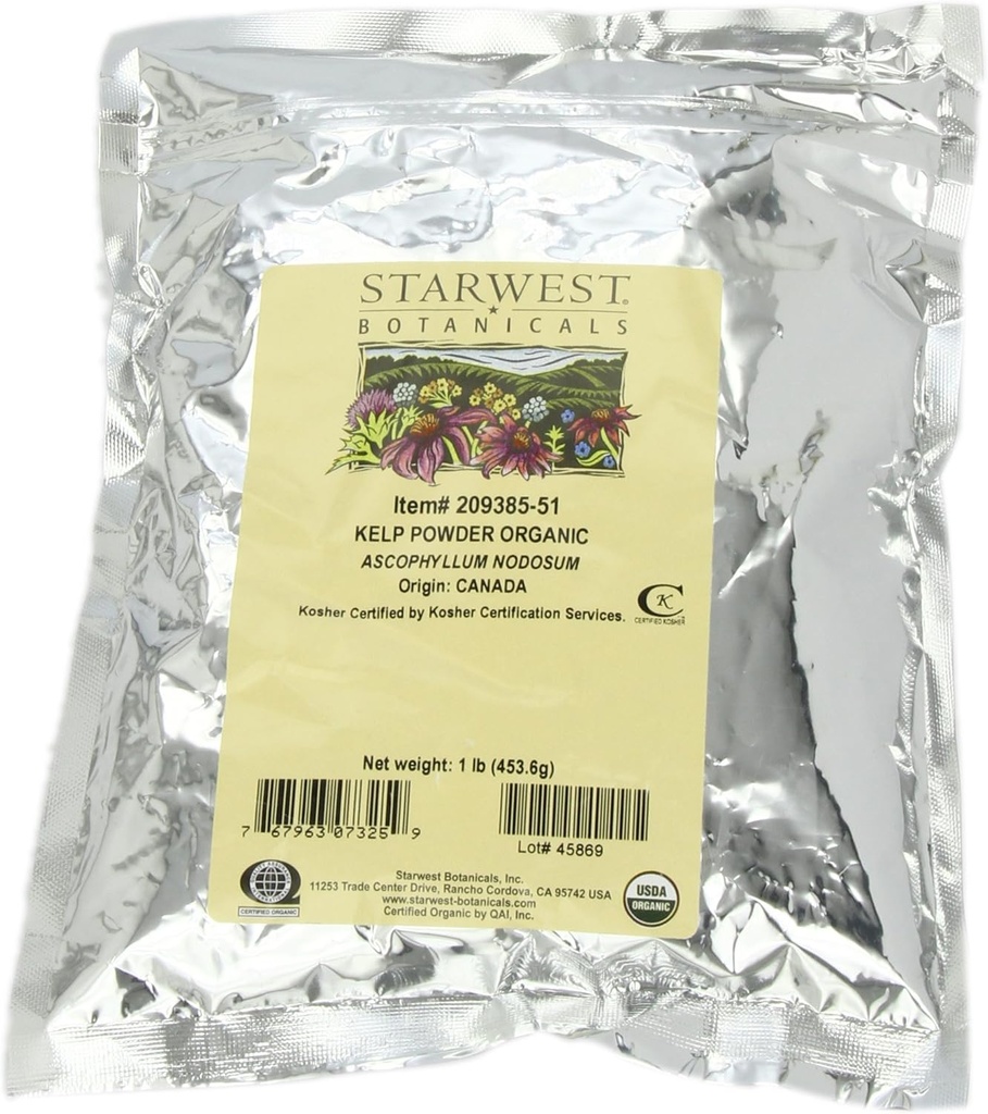 Starwest Botanicals オーガニック ケルプパウダー、1ポンド(3)
