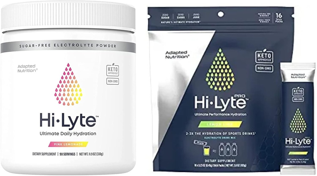 Hi-Lyte Pro Hydration Packets 16個入りパック | オレンジ | ケト K1000 電解液パウダー | 水分補給サプリメント ドリンクミックス | 生ミネラルフレーバー